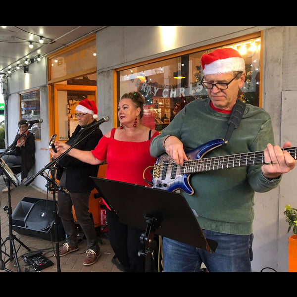 Wellington covers band Quite Some Company playing a Christmas set